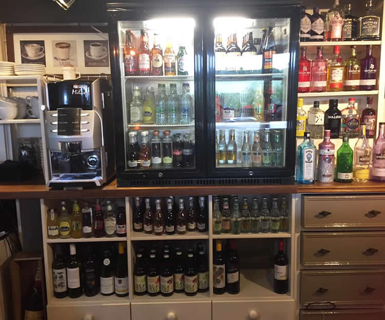 New back bar display inside the pub