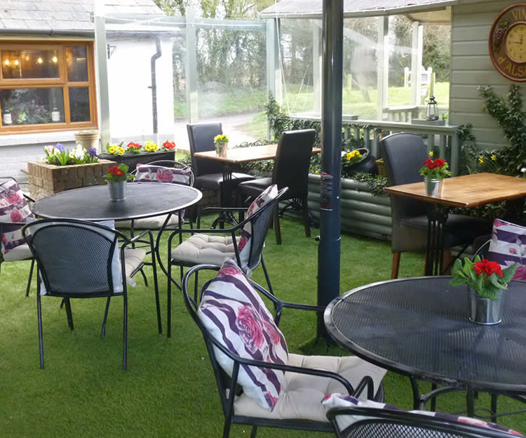 The new covered garden terrace
